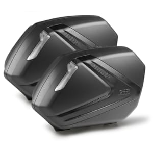 Top case et valise moto GIVI V37 set valises carbon look reflecteurs fumé