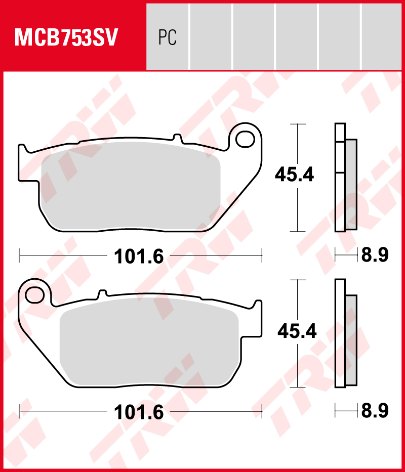 TRW Plaquettes de frein MCB753PC Allround organique/carbone