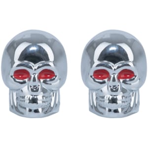Valve caps OXFORD Skull Silver