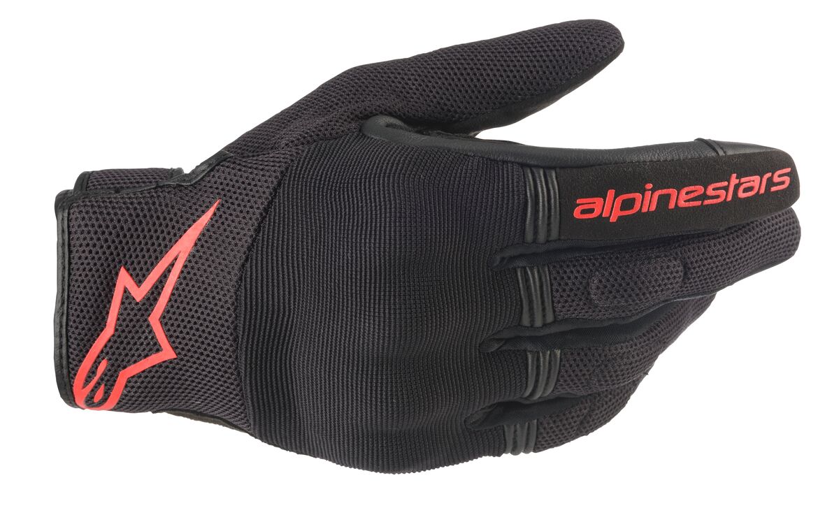Zomerhandschoenen heren ALPINESTARS Copper Gloves Zwart-Rood Fluo