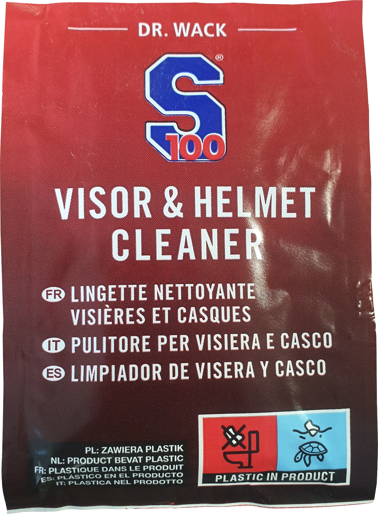 S100 Helmet and visor cleaner disposable cloth, one pie one bag Cleaner exterior of motorcycle
