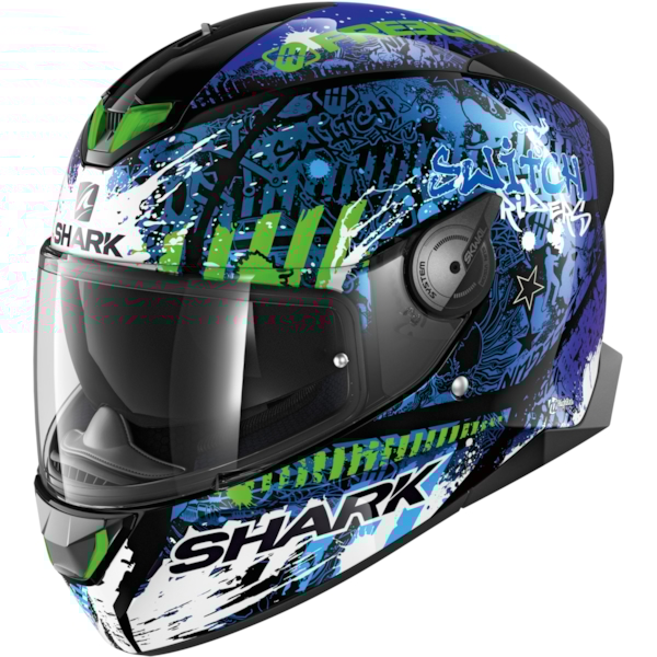 SHARK Skwal 2.2 Rep. Switch Riders 2 Zwart-Blauw-Groen KBG