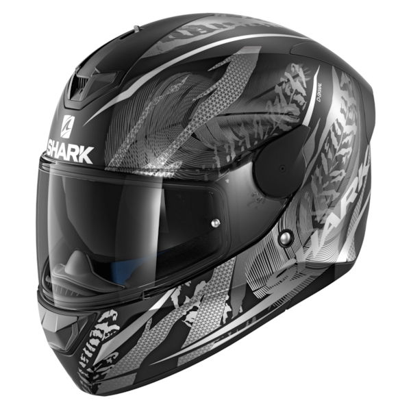 SHARK D-Skwal 2 Shigan Mat Zwart-Zilver-Zilver KSS