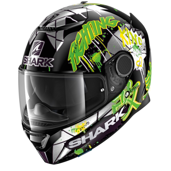 SHARK Spartan 1.2 Rep. Lorenzo Catalunya GP Zwart-Groen-Glitter KGX