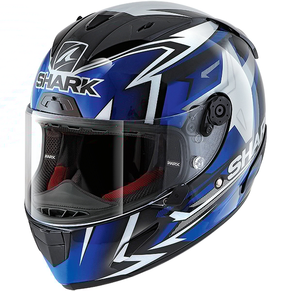 SHARK RACE-R Pro Oliveira 2019 Noir-Bleu-Blanc KBW