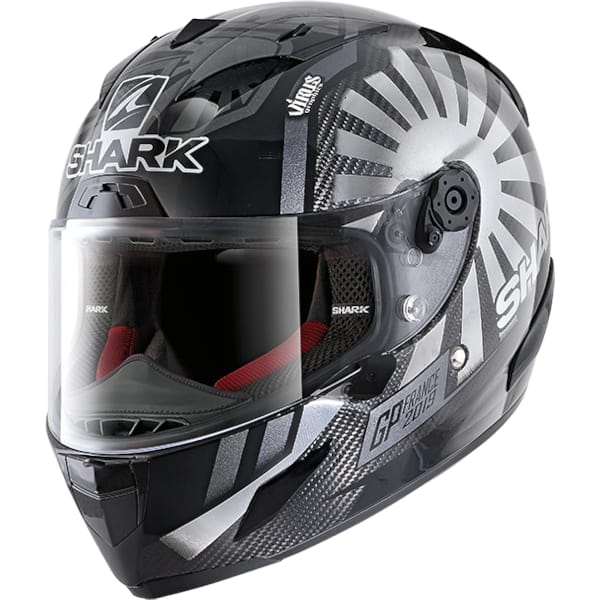 2019 motorcycle helmets shark RED / BLUE RACE-R PRO CARBON REPLICA LORENZO SIZE L 2 air inlet/ 2 air extractors with position ON/OFF switch Shark Ridill Helmets - Cycle