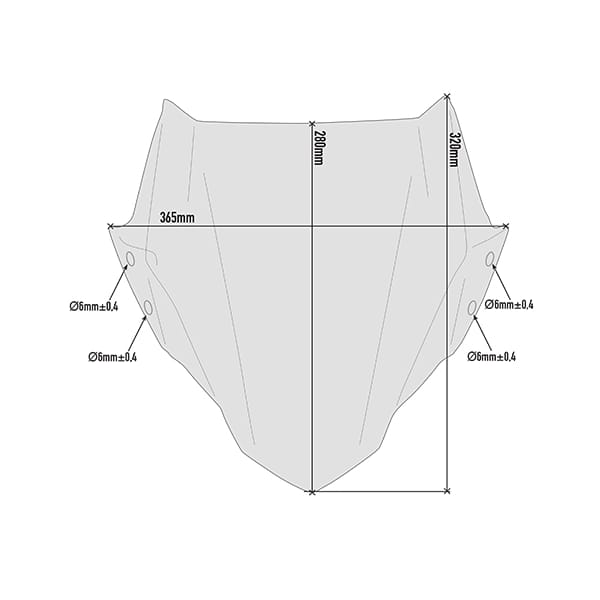 GIVI Windscherm 1176A excl. montagekit