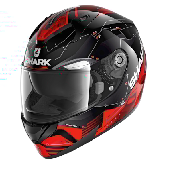 SHARK Ridill 1.2 Mecca Zwart-Rood-Zilver KRS