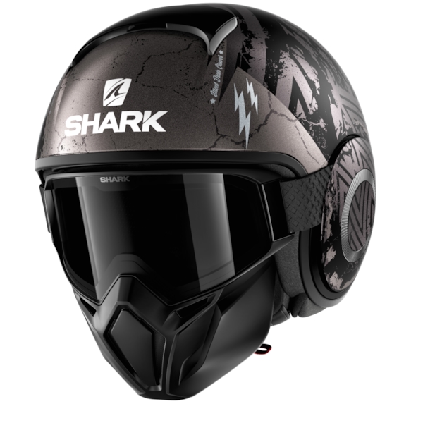 SHARK Street-Drak Crower Mat Noir-Anthracite-Argent KAS