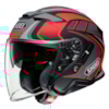 SHOEI J-Cruise II Aglero Mat Zwart-Grijs-Rood TC-1