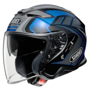 Casque jet SHOEI J-Cruise II Aglero Noir-Gris-Bleu TC-2
