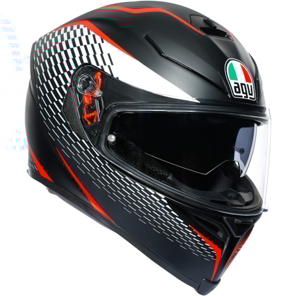 AGV K5 S Thunder Mat Zwart-Wit-Rood