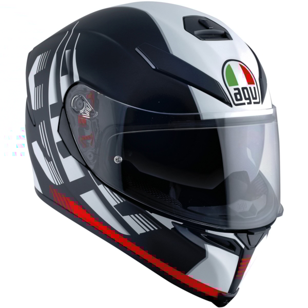 AGV K5 S Dark Storm Noir mat-Rouge