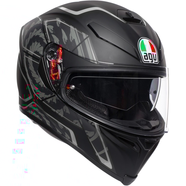 AGV K5 S Tornado Mat Zwart-Zilver
