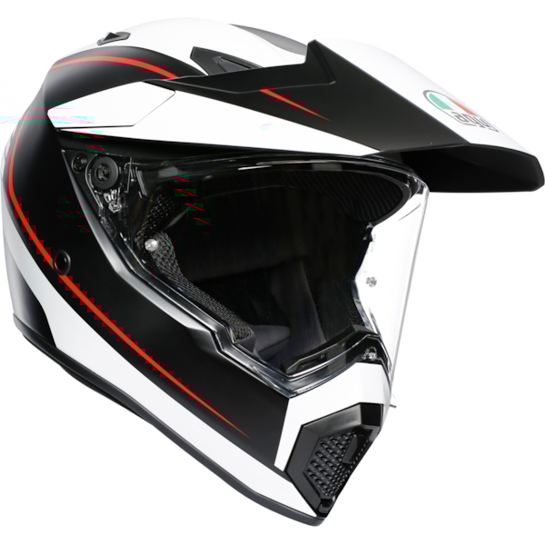 AGV AX9 Pacific Road Mat Zwart-Wit-Rood