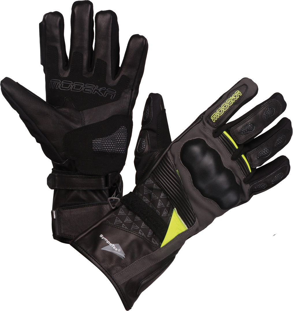 Gants mi-saison hommes MODEKA Panamericana CE Noir-Fluo Jaune