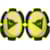 Knie-sliders DAINESE Pista Knee Slider Fluo Geel-Zwart