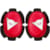Sliders de genou DAINESE Pista Knee Slider Rouge-Blanc
