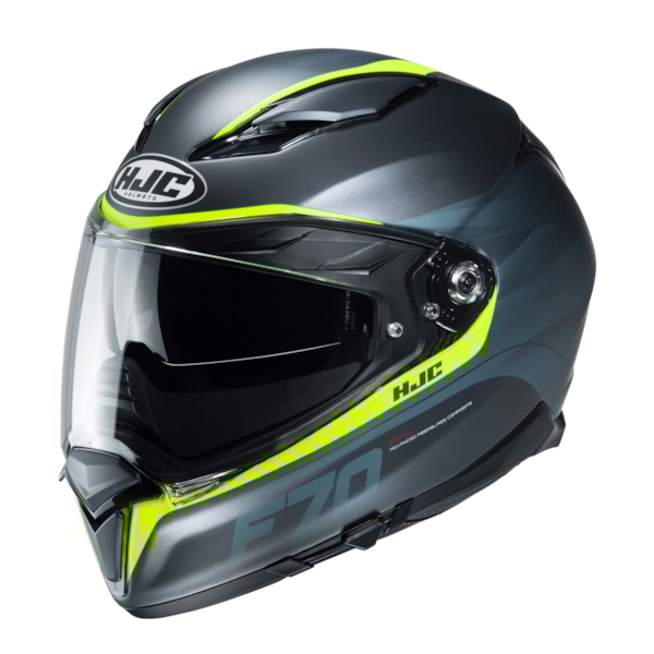 HJC F70 Feron Mat Grijs - Fluogeel