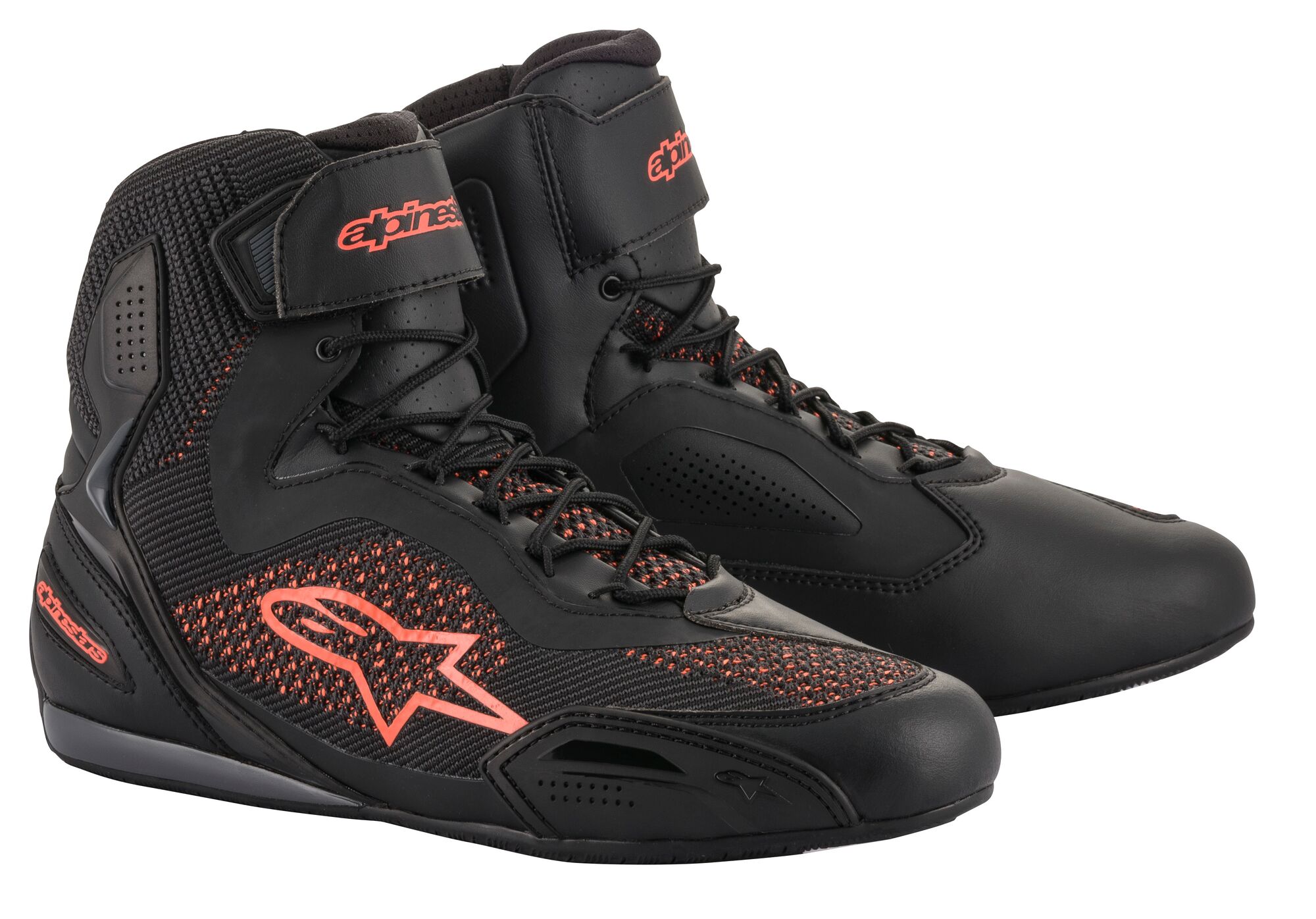 ALPINESTARS Faster-3 Rideknit Noir-Rouge Fluo