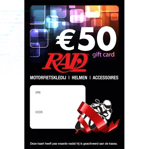 RAD Dutch physical gift card €50,00
