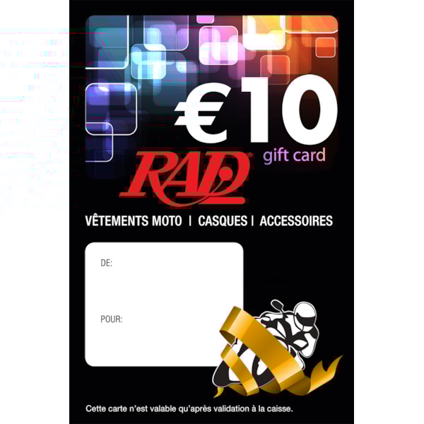 RAD French physical gift card €10,00