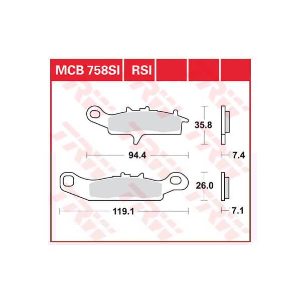 TRW Plaquettes de frein MCB758SI Sinter offroad