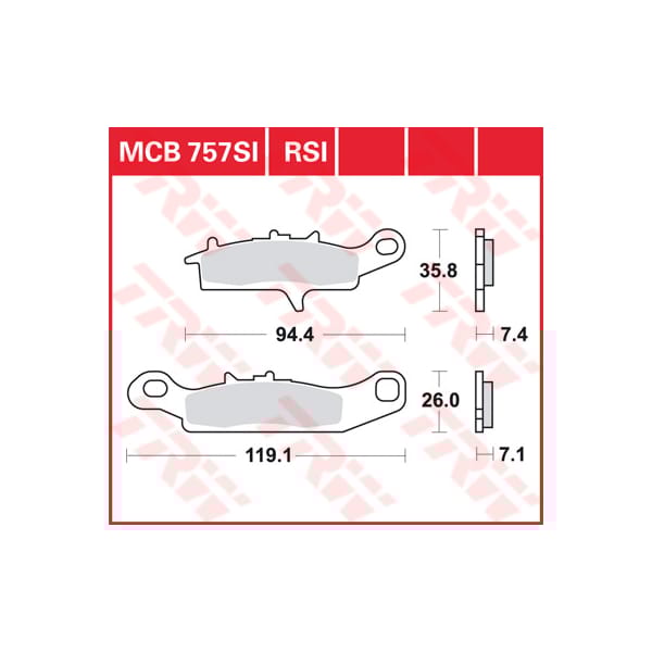TRW Plaquettes de frein MCB757SI Sinter offroad