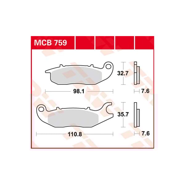TRW Plaquettes de frein MCB759 Allround organique