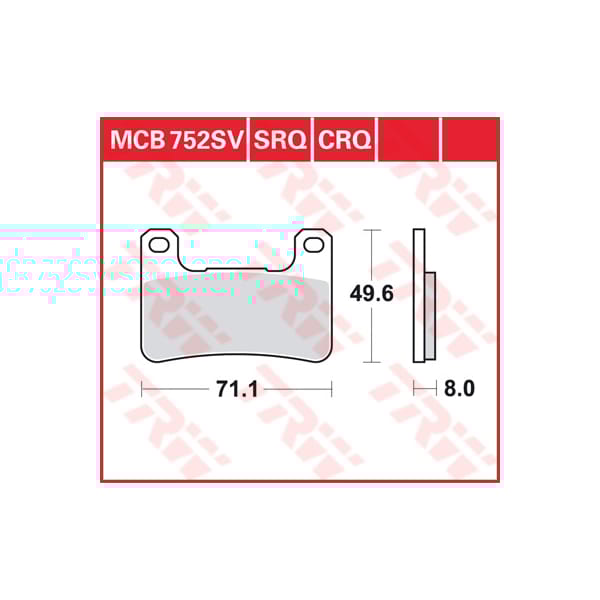 TRW Plaquettes de frein MCB752SV Sinter street