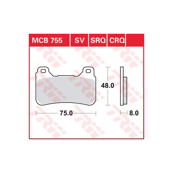 TRW Plaquettes de frein MCB755CRQ Hyper carbon