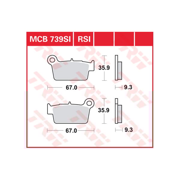 TRW Plaquettes de frein MCB739SI Sinter offroad