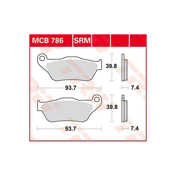 TRW Plaquettes de frein MCB786 Allround organique