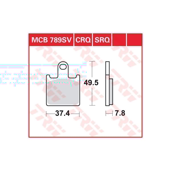 TRW Plaquettes de frein MCB789SV Sinter street