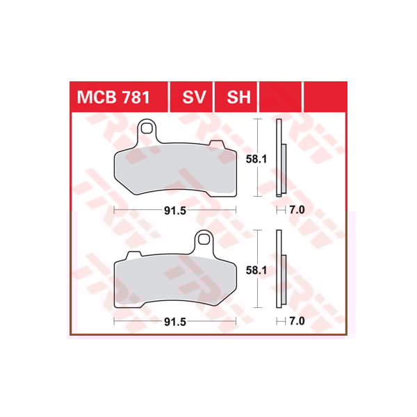 TRW Brake pads MCB781SV Sinter street
