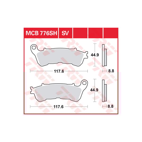 TRW Brake pads MCB776SV Sinter street