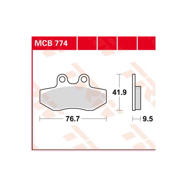 TRW Plaquettes de frein MCB774 Allround organique