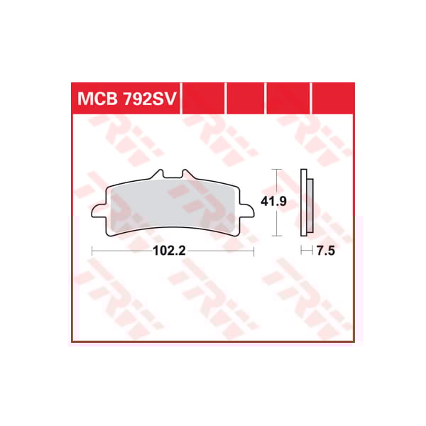 TRW Plaquettes de frein MCB792SV Sinter street