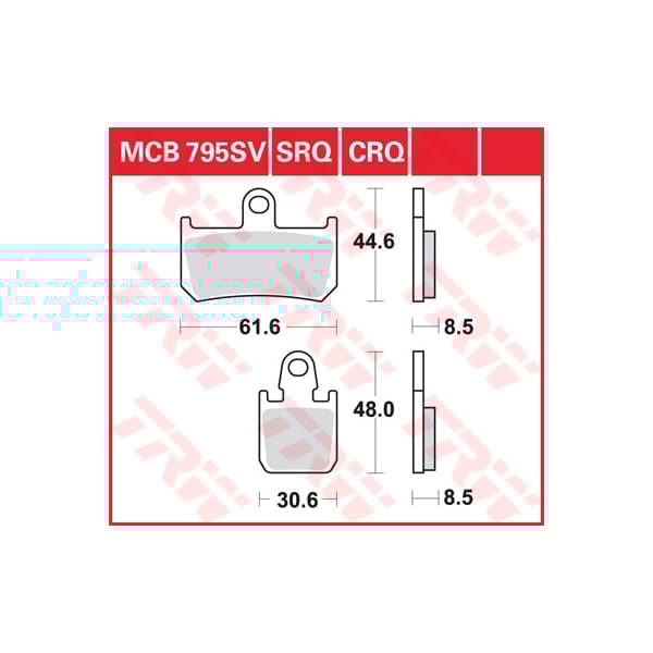 TRW Brake pads MCB795CRQ Hyper carbon