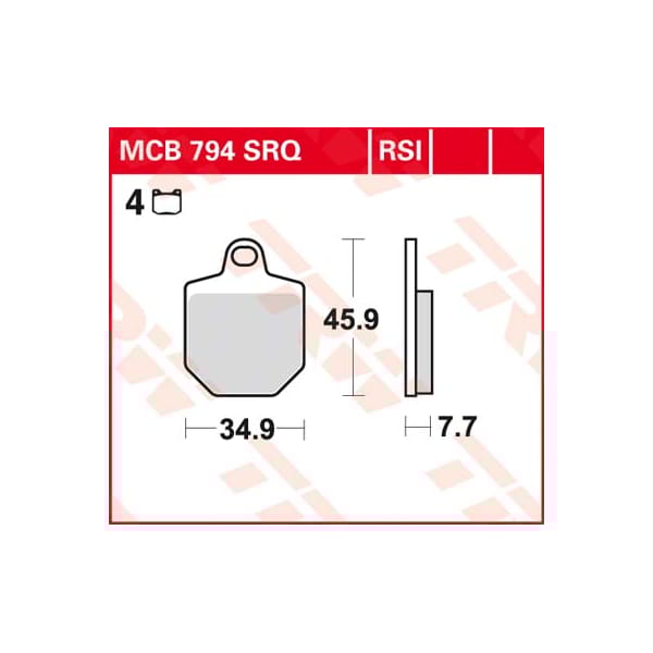 TRW Plaquettes de frein MCB794RSI Sinter compétition offroad