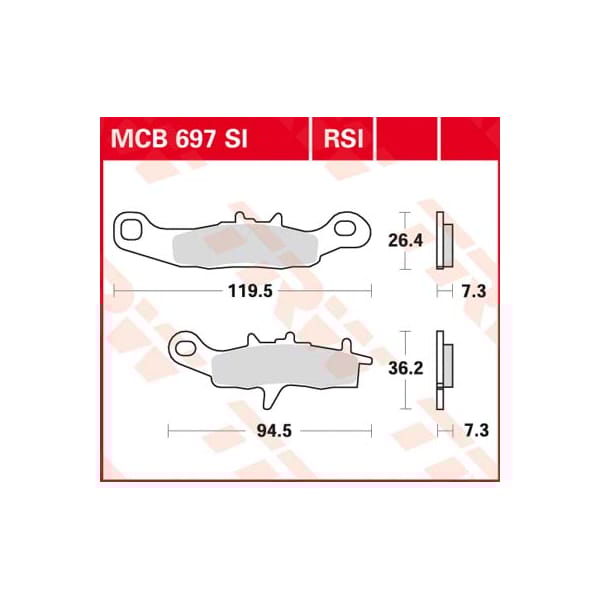 TRW Plaquettes de frein MCB697RSI Sinter compétition offroad