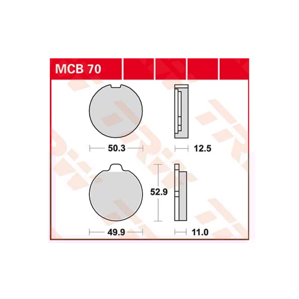TRW Remblokken MCB70 Allround organisch