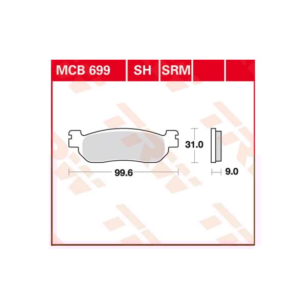 TRW Brake pads MCB699 Allround organic