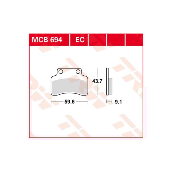 TRW Brake pads MCB694 Allround organic