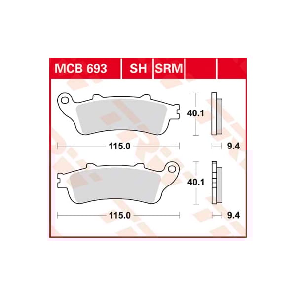TRW Brake pads MCB693 Allround organic