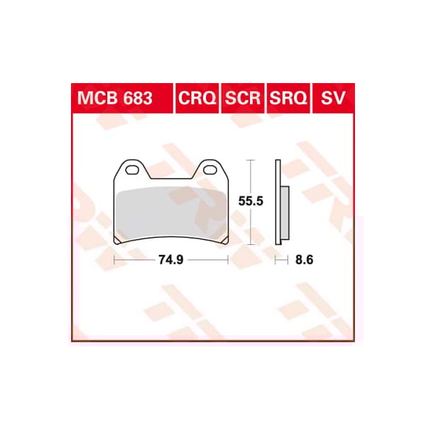 TRW Remblokken MCB683 Allround organisch