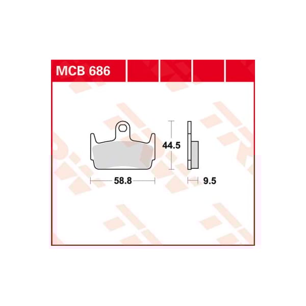 TRW Brake pads MCB686 Allround organic