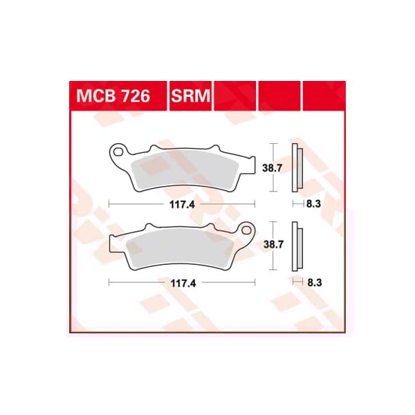 TRW Plaquettes de frein MCB726 Allround organique