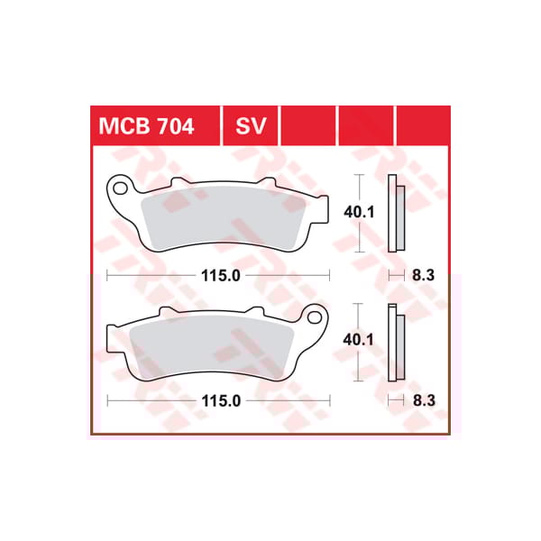 TRW Brake pads MCB704SV Sinter street