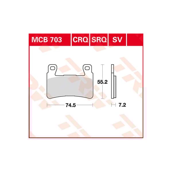 TRW Brake pads MCB703 Allround organic